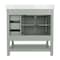 Flash Furniture Vega 36 Inch Vanity w/Sink, Storage Cabinet w/Soft Close Doors, Open Shelf and 3 Drawers, Sage FS-VEGA36-KD-SG-GG - alternate 2